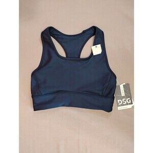 Women's DSG Medium Support Crossback Compression Sports Bra Navy XS